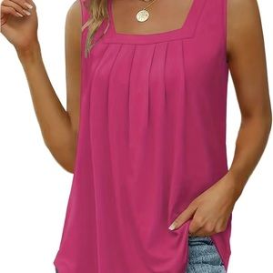 The Tammy, Hot Pink, Square Neck Camisole, Size Medium